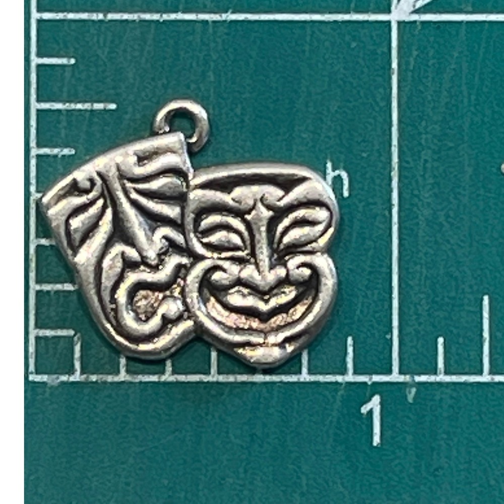 James Avery Sterling Silver Comedy Tragedy Theater Masks Charm Retired 925 - Picture 4 of 4